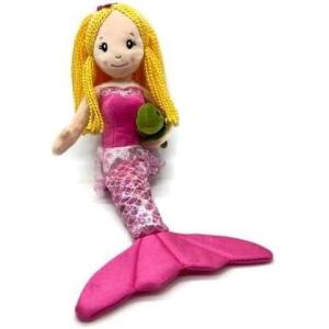 The Petting Zoo Mermaid Doll with Turtle Stuffed Animal- Great Gifts for Girls, Mermaid Plush Doll with Turtle Plush Toy, 17 inch (Blonde)