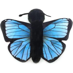 The Petting Zoo Monarch Butterfly Stuffed Animal Plushie Slap Bracelet, Gifts for Kids, Slapstix Wildlife Animals, Blue Monarch Butterfly Plush Toy, 9 inches