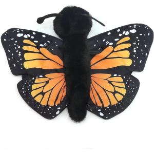 The Petting Zoo Monarch Butterfly Stuffed Animal Plushie Slap Bracelet, Gifts for Kids, Slapstix Wildlife Animals, Orange Monarch Butterfly Plush Toy, 9 inches