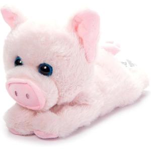 The Petting Zoo Pig Stuffed Animal Plushie Slap Bracelet, Gifts for Kids, Slapstix Wildlife Animals, Pink Pig Plush Toy, 10 inches