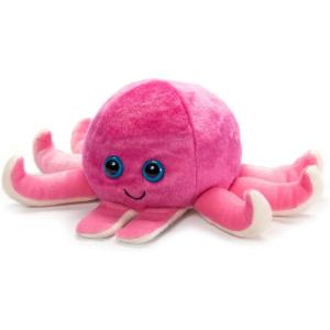 The Petting Zoo Pink Octopus Stuffed Animal Plushie Slap Bracelet, Gifts for Kids, Slapstix Sealife Animals, Pink Octopus Plush Toy, 10 inches