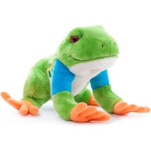 The Petting Zoo Red-Eyed Tree Frog Stuffed Animal Plushie, Gifts for Kids, Wild Onez Zoo Animals, Zoologee Tree Frog Plush Toy 12 inches