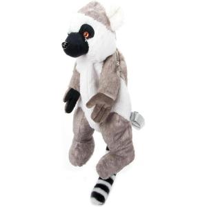 The Petting Zoo Ring-Tailed Lemur Stuffed Animal Plushie Backpack, Gifts for Kids, Wildlife Animal Toy, Gray Ring-Tailed Lemur Plush Toy Book Bag, 20 inches