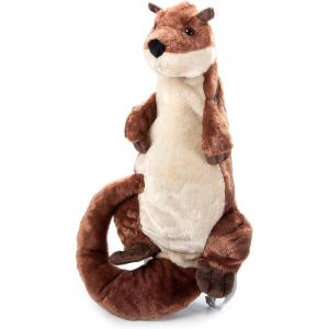 The Petting Zoo River Otter Stuffed Animal Plushie Backpack, Gifts for Kids, Wildlife Animal Toy, Brown River Otter Plush Toy Book Bag, 20 inches