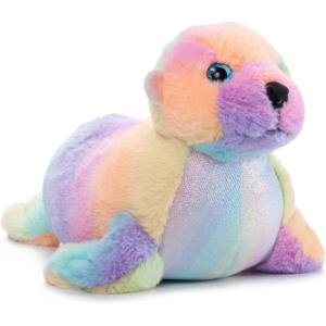 The Petting Zoo Sea Lion Stuffed Animal Plushie, Ombrez Wildlife Animals, Rainbow Sea Lion Plush Toy 15 inches