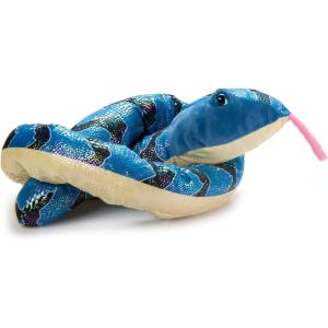 The Petting Zoo Sea Snake Stuffed Animal, Gifts for Kids, Snake Plush Toy, 54 inch (Blue)(Blue)