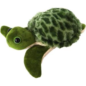 The Petting Zoo Sea Turtle Stuffed Animal Plushie Slap Bracelet, Gifts for Kids, Slapstix Sealife Animals, Green Sea Turtle Plush Toy 10 Inches