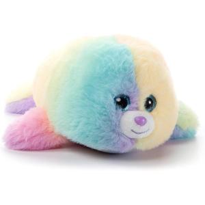 The Petting Zoo Seal Stuffed Animal Plushie, Ombrez Animals, Rainbow Seal Plush Toy 9 inches