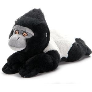The Petting Zoo Silverback Gorilla Stuffed Animal Plushie, Gifts for Kids, Earth Keeperz Wildlife Animals, Zoologee Black Silverback Gorilla Plush Toy, 10 inches