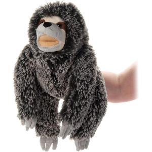 The Petting Zoo Sloth Hand Puppet Stuffed Animal Plushie, Gifts for Kids, Puppetz Animals, Sloth Interactive Puppets Plush Toy 12 Inches