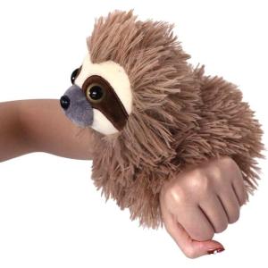 The Petting Zoo Sloth Stuffed Animal Plushie Slap Bracelet, Gifts for Kids, Slapstix Wildlife Animals, Sloth Plush Toy, 10 inches