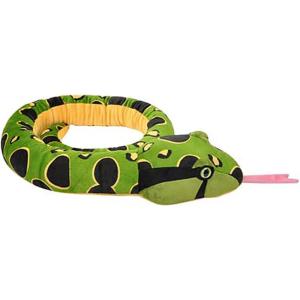 The Petting Zoo Snake Stuffed Animal, Gifts for Boys and Girls, Wild Onez Snakes, Green Anaconda Snake Plush Toy, 54 inches