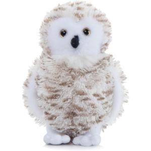 The Petting Zoo Snowy Owl Stuffed Animal Plushie, Gifts for Kids, Wild Onez Wildlife Animals, White Owl Plush Toy 9 Inches