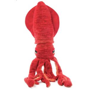 The Petting Zoo Squid Stuffed Animal Plushie, Gifts for Kids, Wild Onez Sealife Animals, Red Squid Plush Toy 36 inches