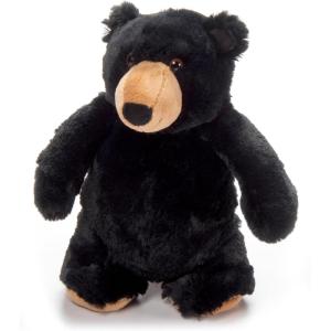 The Petting Zoo Stumpy Black Bear Stuffed Animal Plushie, Gifts for Kids, Wildlife Animals, Black Bear Plush Toy, 10 inches