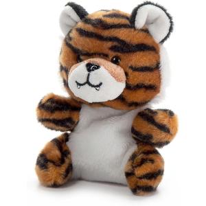 The Petting Zoo Tiger Stuffed Animal Plushie, Gifts for Kids, Nuggetz Wildlife Animals, Orange Striped Tiger Plush Toy, 6 inches