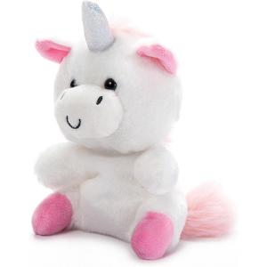 The Petting Zoo Unicorn Stuffed Animal Plushie, Gifts for Kids, Nuggetz Animals, White Unicorn Plush Toy 6 inches