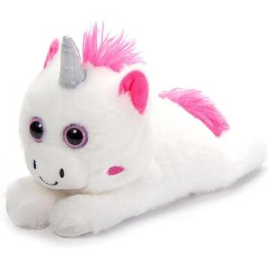 The Petting Zoo Unicorn Stuffed Animal Plushie Slap Bracelet, Gifts for Kids, Slapstix Animals, White Unicorn Plush Toy 10 inches