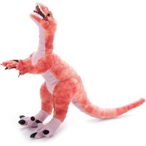 The Petting Zoo Velociraptor Stuffed Animal Plushie, Gift for Kids, Dinosaur Animals, Red Velociraptor Dinosaur Plush Toy, 22 inches