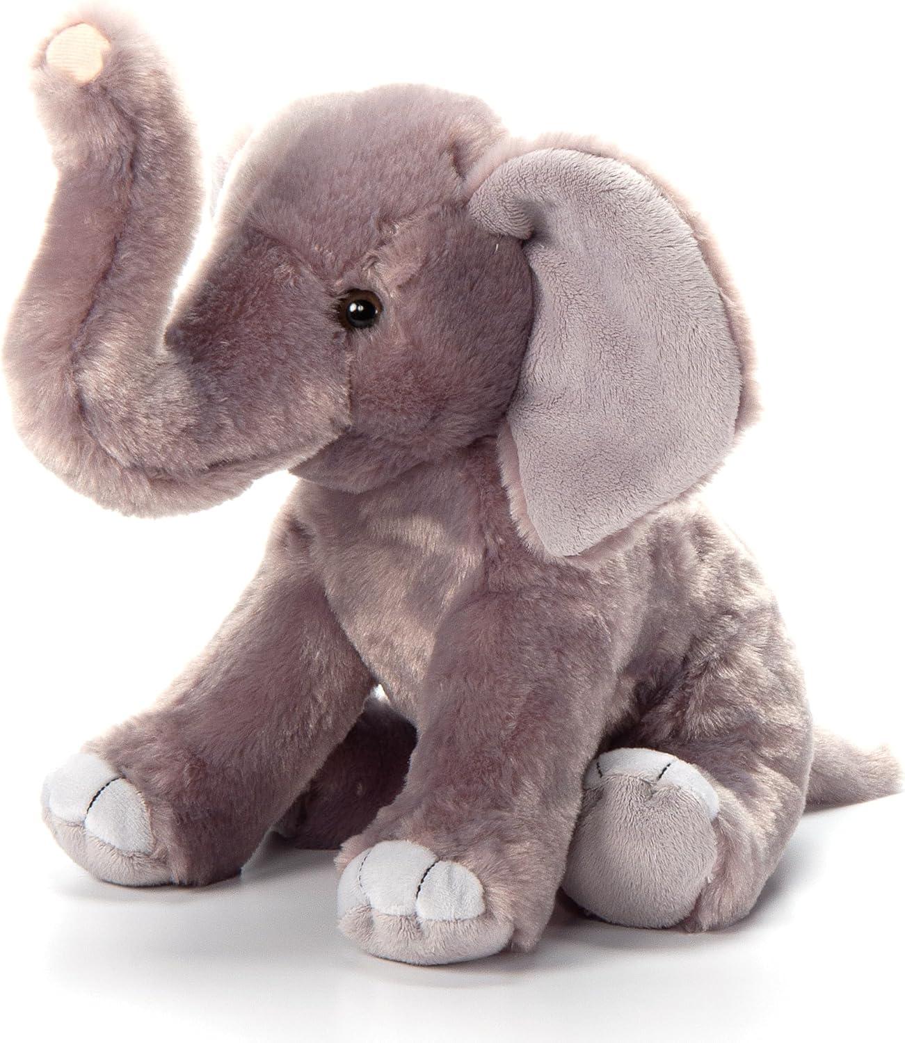 image:imageThe Petting Zoo African Elephant Stuffed Animal Plushie Gifts for Kids Wild Onez Safari Animals Elephant Plush Toy 12 Inches