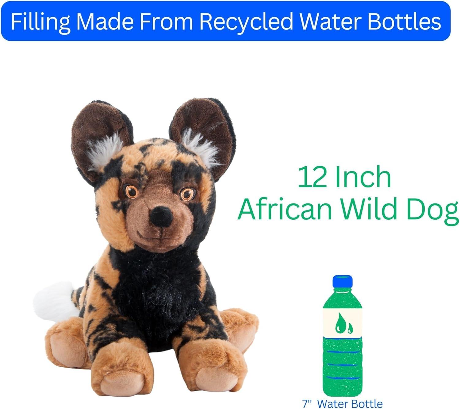 image:imageThe Petting Zoo African Wild Dog Stuffed Animal Plushie Gifts for Kids Earth Keeperz Wildlife Animals Zoologee Wild Dog Plush Toy 12 inches