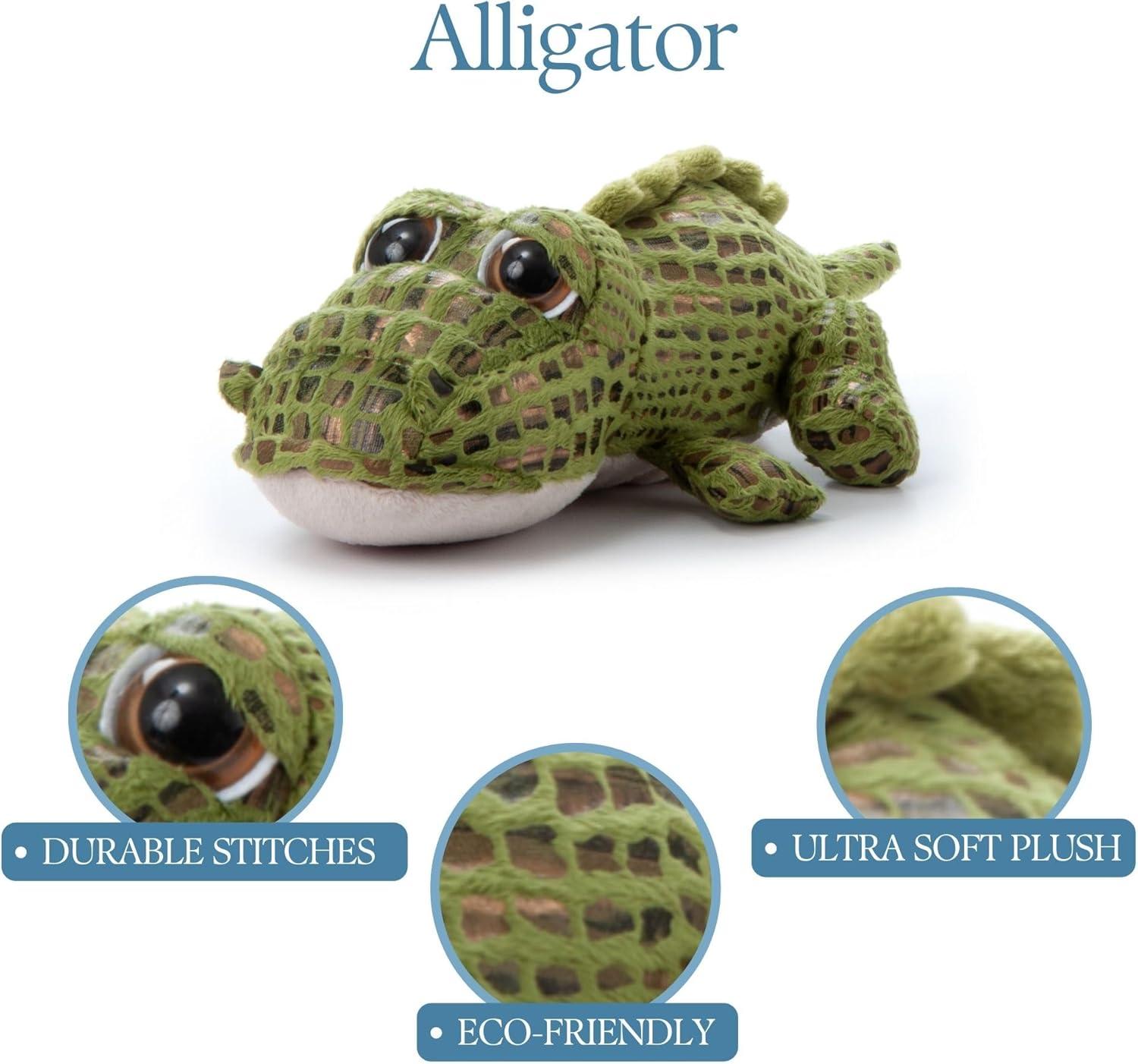 image:imageThe Petting Zoo Alligator Stuffed Animal Gifts for Kids Bright Eye Zoo Animals Alligator Plush Toy 10 inches