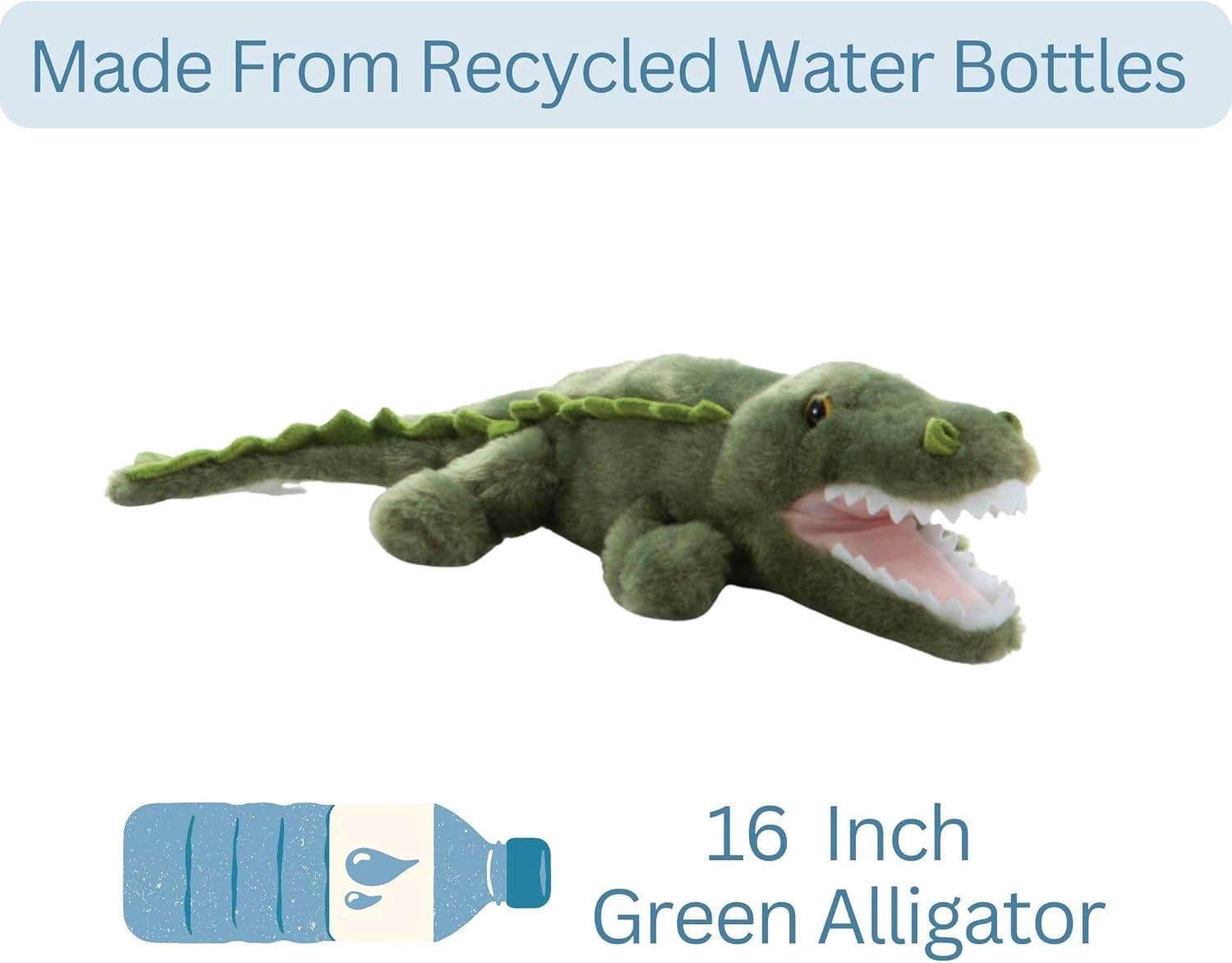 image:imageThe Petting Zoo Alligator Stuffed Animal Gifts for Kids Wild Onez Zoo Animals Green Alligator Plush Toy 16 inches