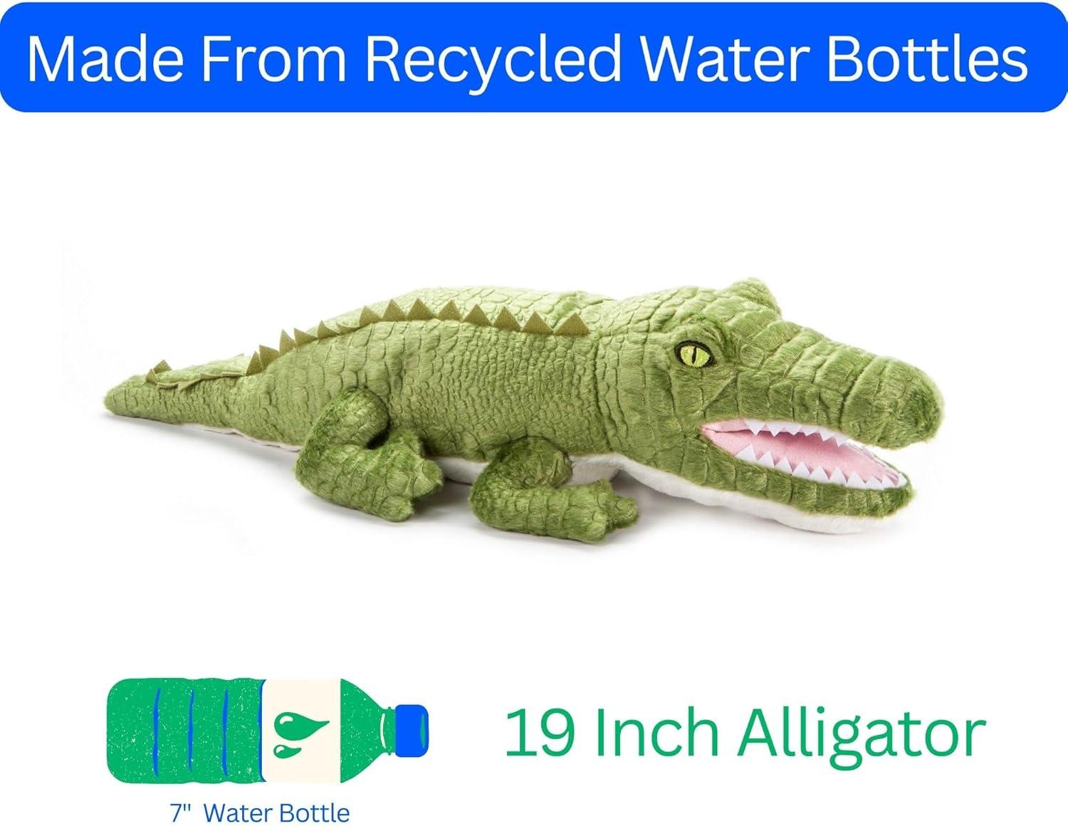 image:imageThe Petting Zoo Alligator Stuffed Animal Plushie Gifts for Kids Earth Keeperz Wildlife Animals Zoologee Green Alligator Plush Toy 19 inches