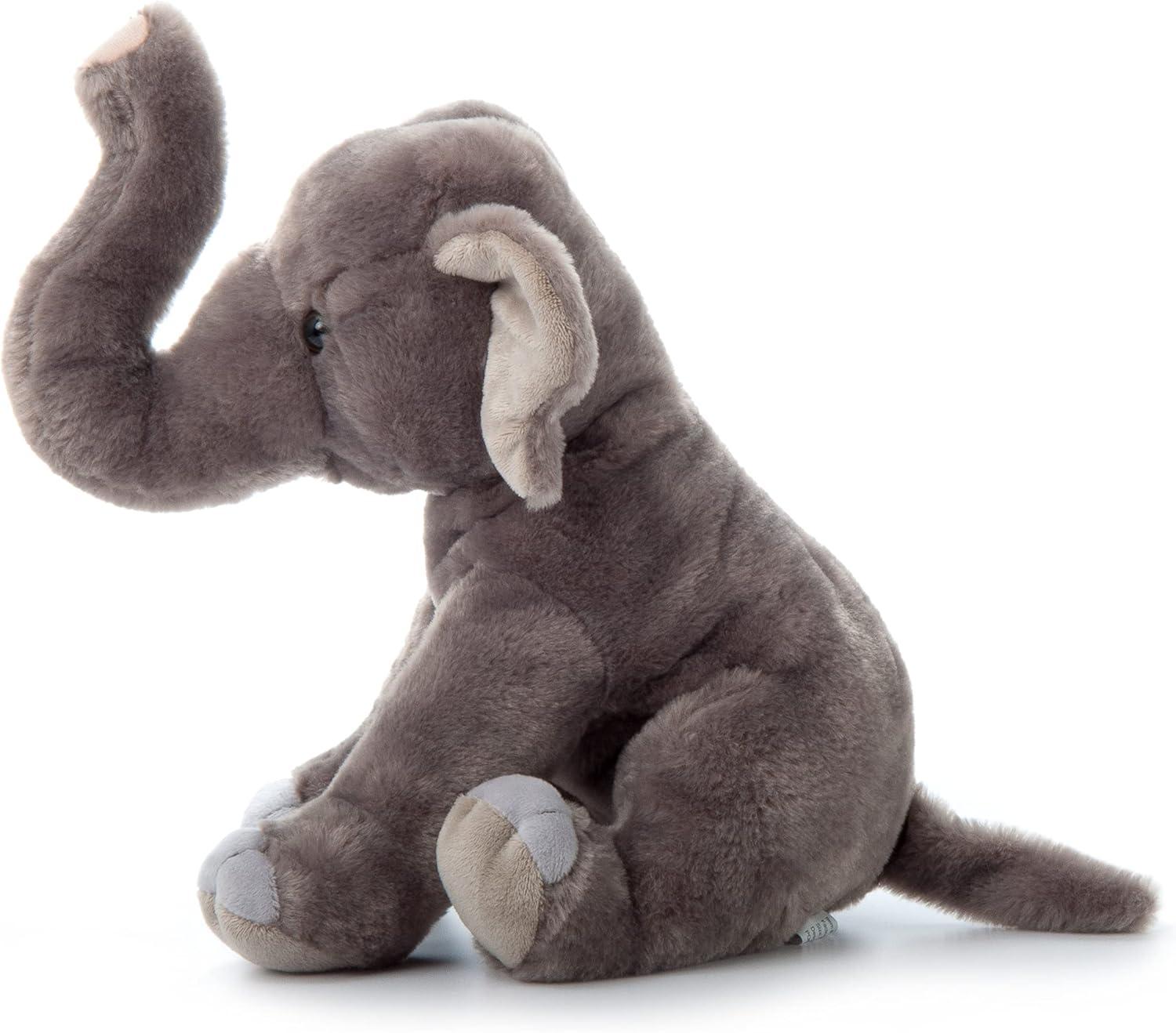 image:imageThe Petting Zoo Asian Elephant Stuffed Animal Gifts for Kids Wild Onez Zoo Animals Asian Elephant Plush Toy 12 inches