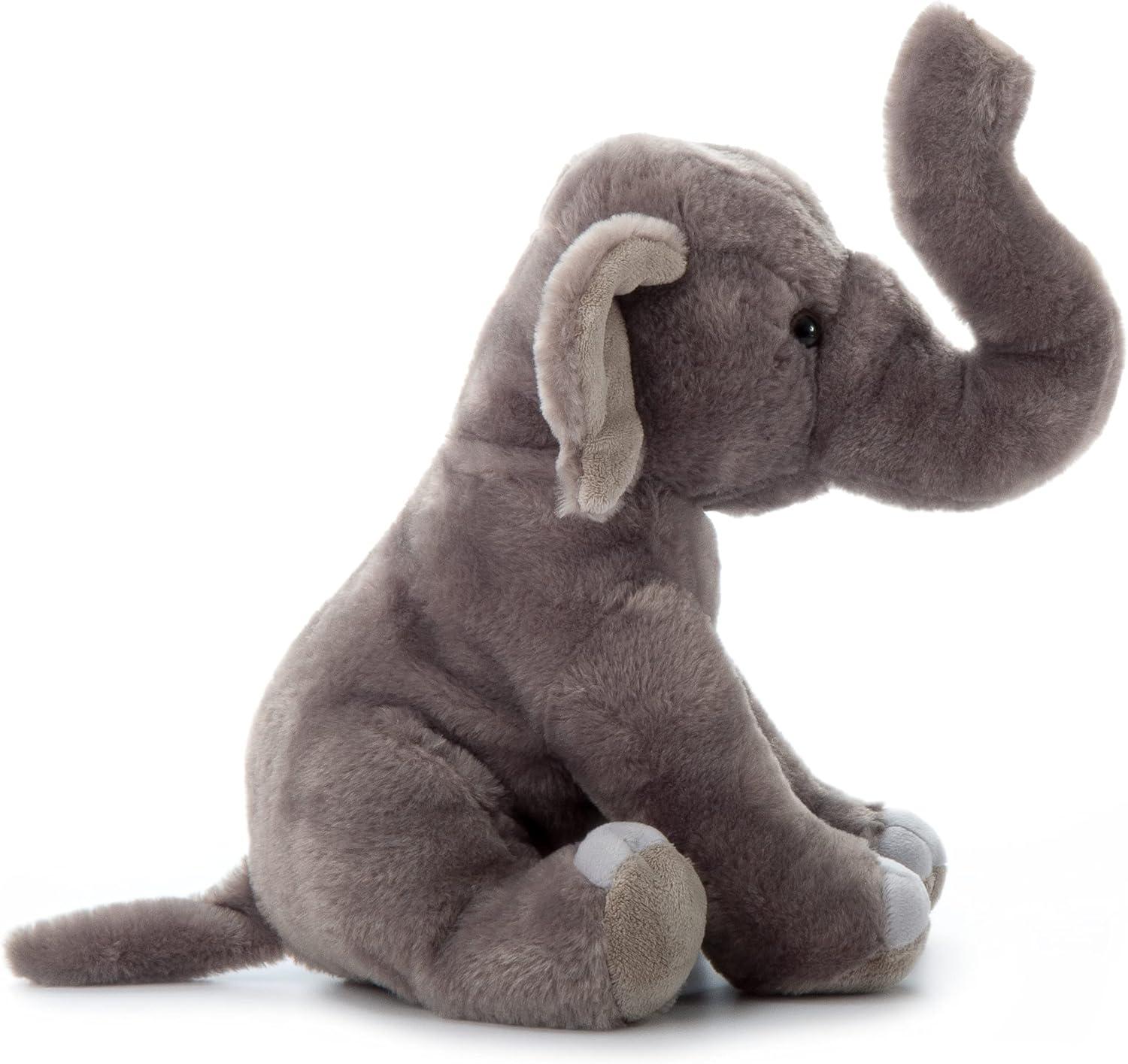 image:imageThe Petting Zoo Asian Elephant Stuffed Animal Gifts for Kids Wild Onez Zoo Animals Asian Elephant Plush Toy 12 inches