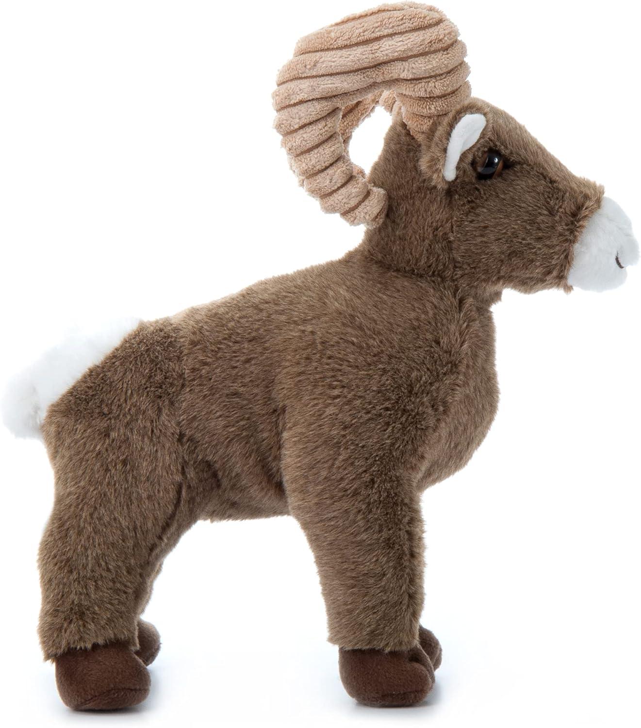image:imageThe Petting Zoo Big Horn Sheep Stuffed Animal Plushie Gifts for Kids Wild Onez Zoo Animals Sheep Plush Toy 12 inches