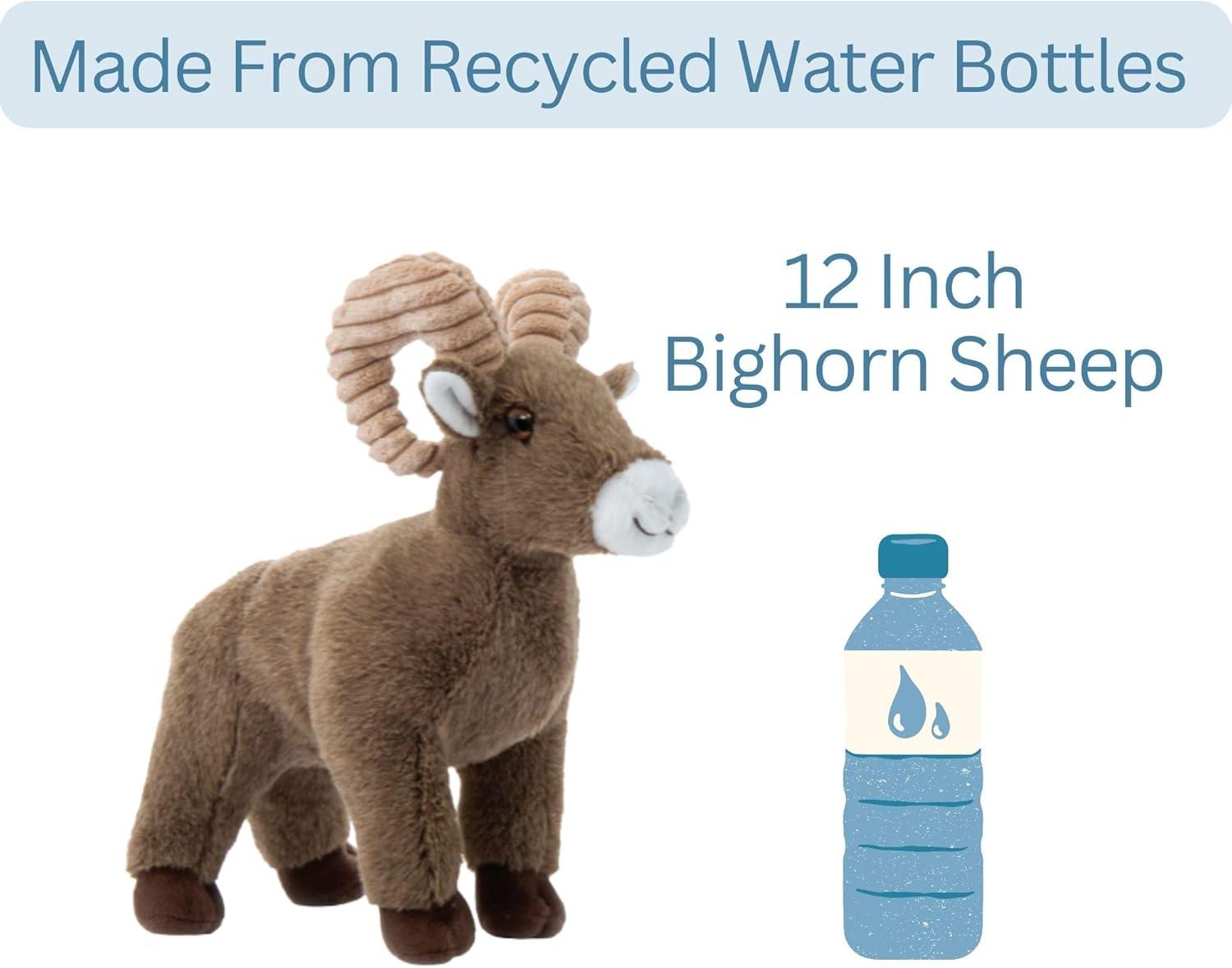 image:imageThe Petting Zoo Big Horn Sheep Stuffed Animal Plushie Gifts for Kids Wild Onez Zoo Animals Sheep Plush Toy 12 inches