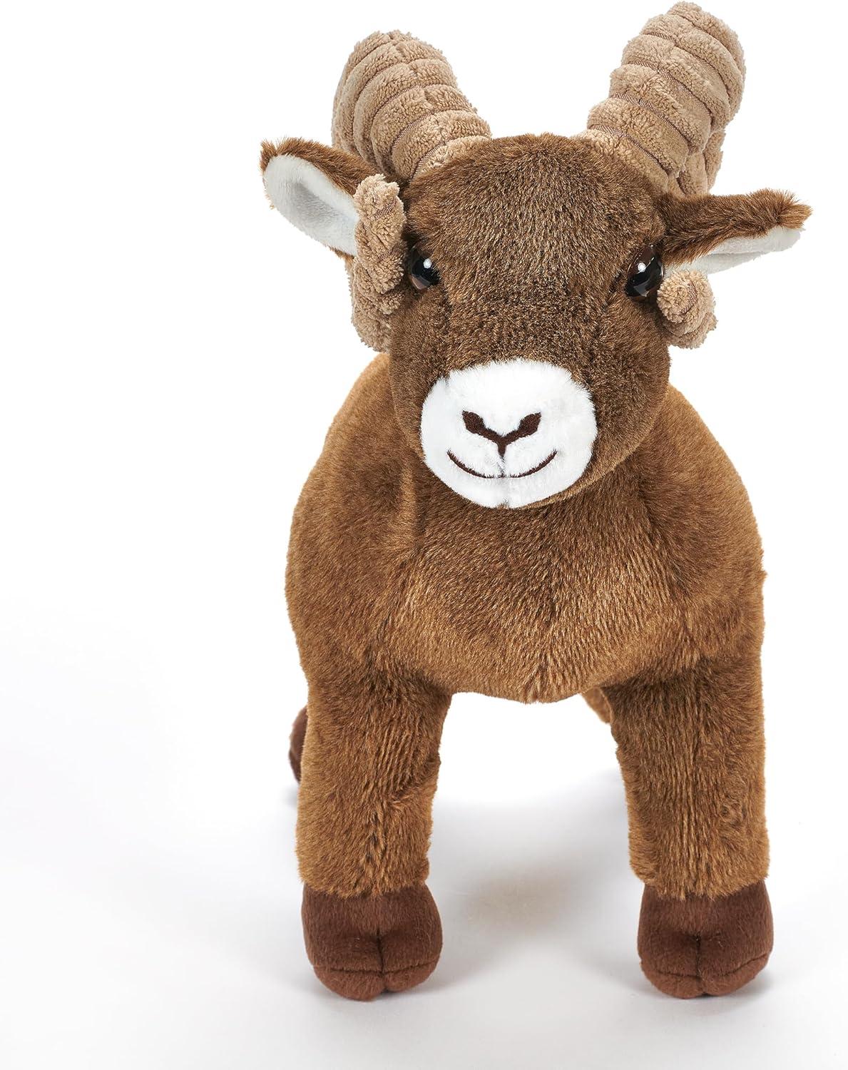 image:imageThe Petting Zoo Big Horn Sheep Stuffed Animal Plushie Gifts for Kids Wild Onez Zoo Animals Sheep Plush Toy 12 inches