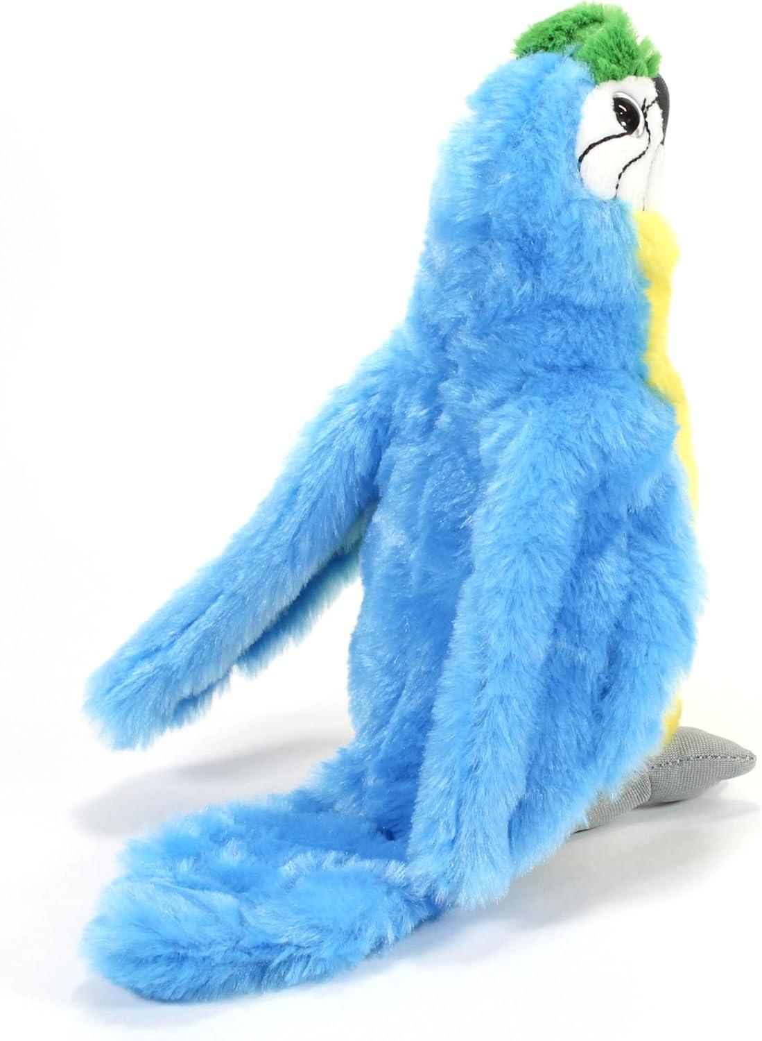 image:imageThe Petting Zoo Blue Macaw Stuffed Animal Plushie Gifts for Kids Wild Onez Wildlife Animals Parrot Plush Toy 9 inches
