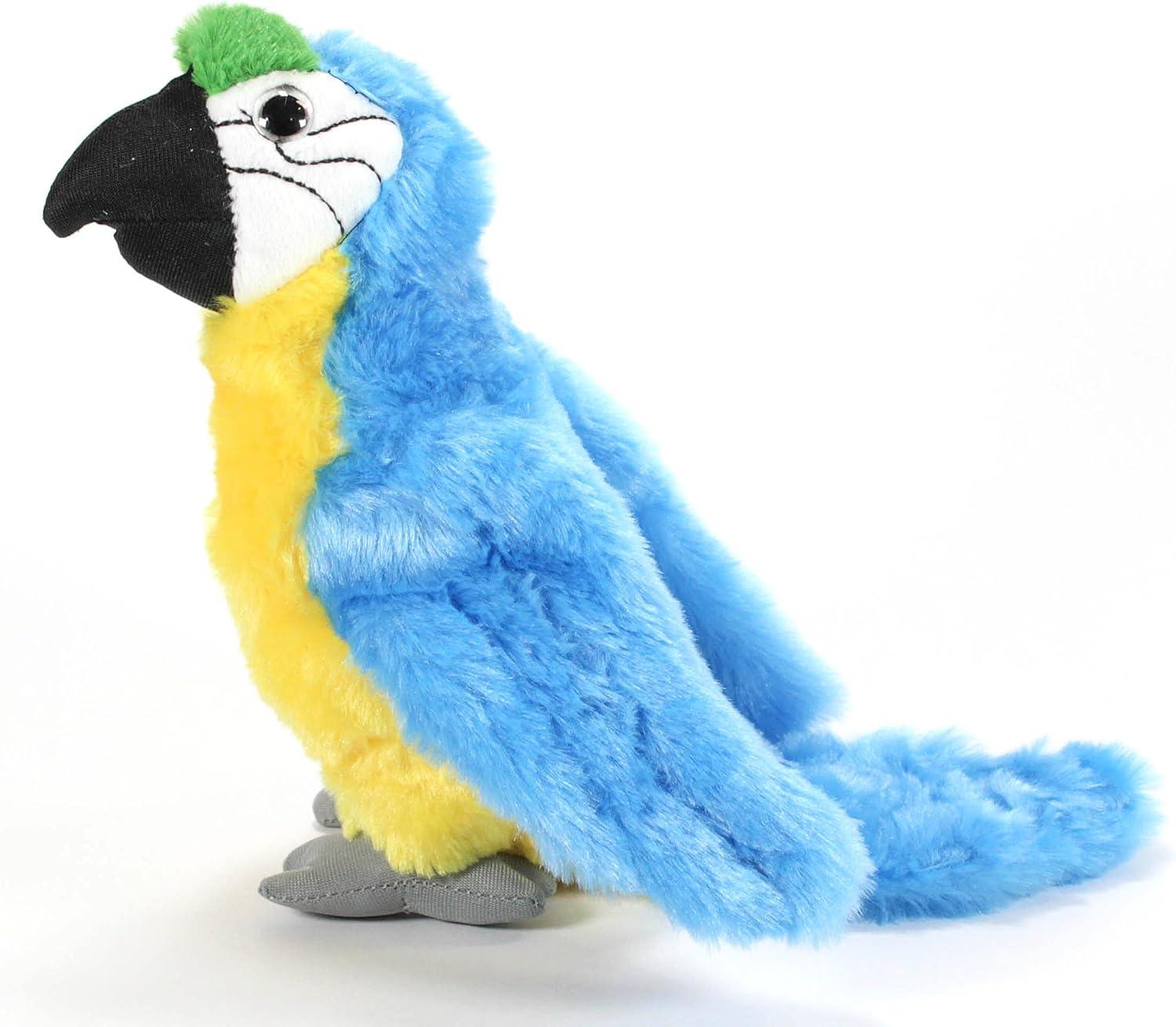 image:imageThe Petting Zoo Blue Macaw Stuffed Animal Plushie Gifts for Kids Wild Onez Wildlife Animals Parrot Plush Toy 9 inches