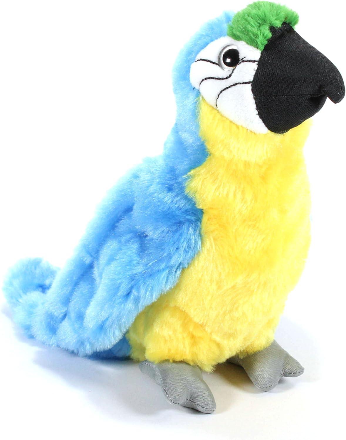image:imageThe Petting Zoo Blue Macaw Stuffed Animal Plushie Gifts for Kids Wild Onez Wildlife Animals Parrot Plush Toy 9 inches