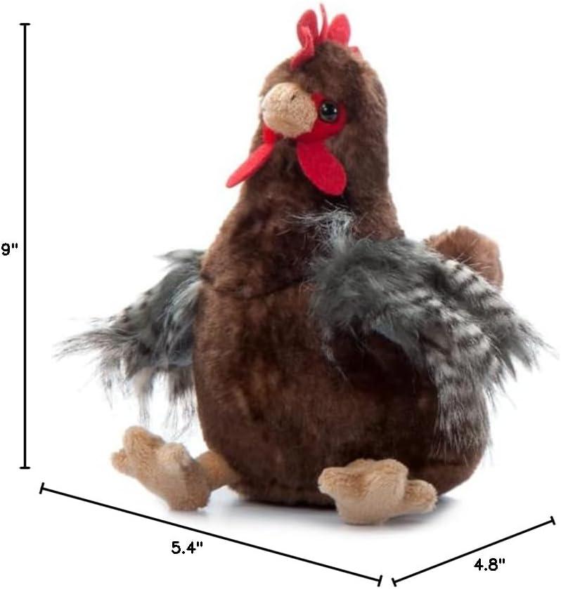 image:imageThe Petting Zoo Chicken Rooster Stuffed Animal Plushie Gifts for Kids Wild Onez Wildlife Animals Chicken Plush Toy 9 inches