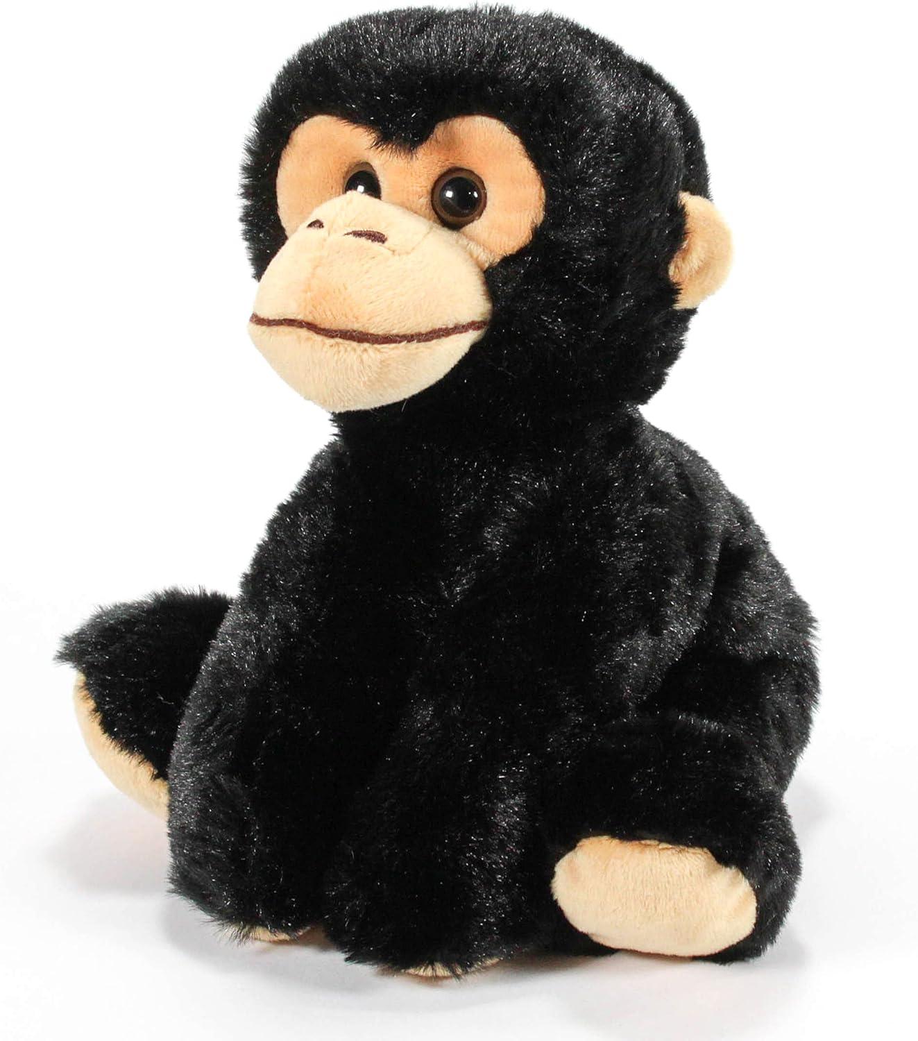image:imageThe Petting Zoo Chimp Stuffed Animal Plushie Gifts for Kids Wild Onez Wildlife Animals Chimp Plush Toy 9 inches