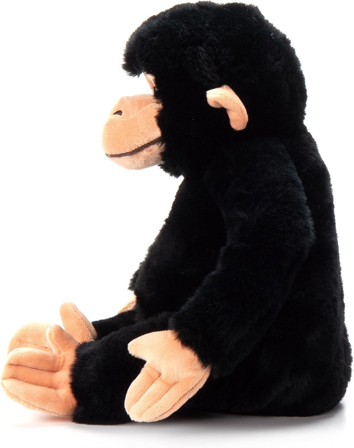image:imageThe Petting Zoo Chimp Stuffed Animal Plushie Gifts for Kids Wild Onez Zoo Animals Zoologee Chimp Plush Toy 12 inches