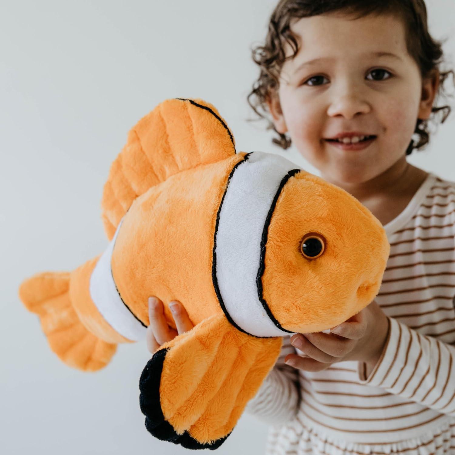 image:imageThe Petting Zoo Clownfish Stuffed Animal Plushie Gifts for Kids Wild Onez Sealife Animals Clownfish Plush Toy 15 inches