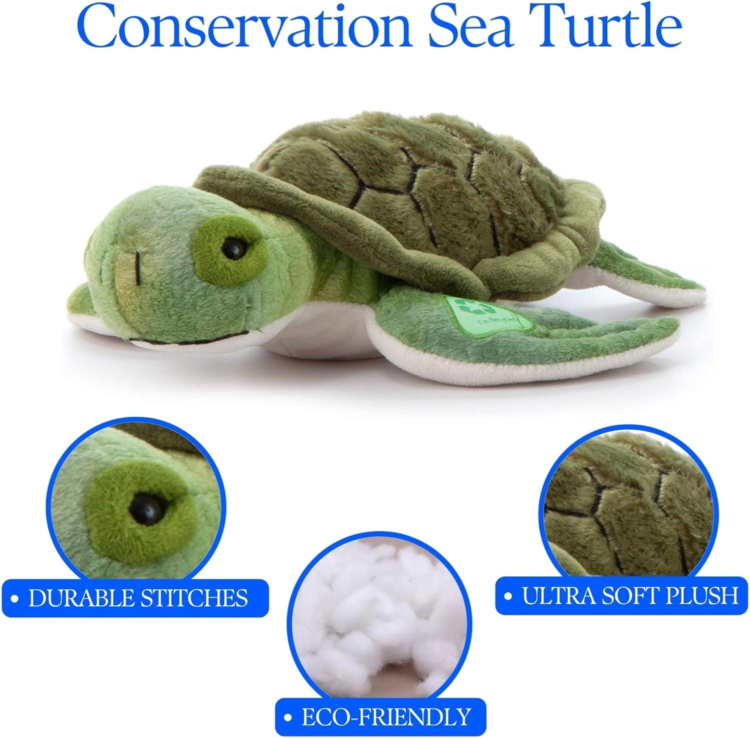 image:imageThe Petting Zoo Conservation Sea Turtle Stuffed Animal Gifts for Kids Baby Sea Turtle Plush Toy 10 inches