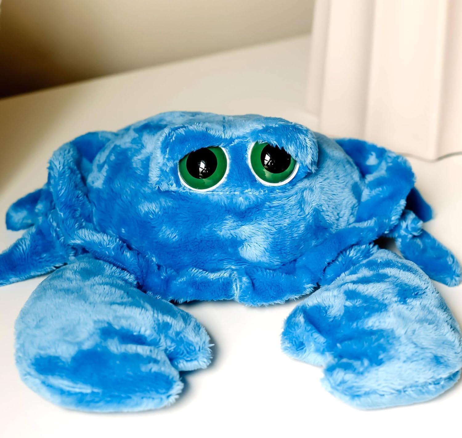 image:imageThe Petting Zoo Crab Stuffed Animal Gifts for Kids Bright Eye Ocean Animals Blue Crab Plush Toy 9 inches