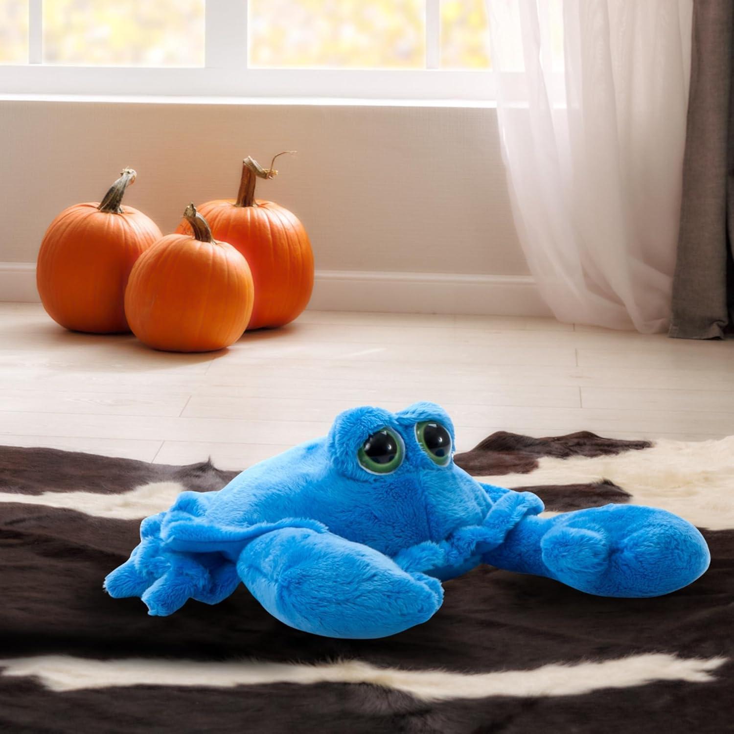 image:imageThe Petting Zoo Crab Stuffed Animal Gifts for Kids Bright Eye Ocean Animals Blue Crab Plush Toy 9 inches