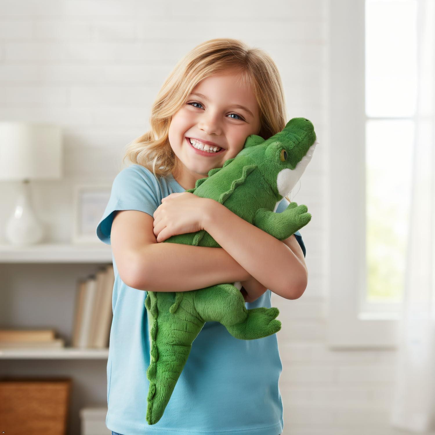 image:imageThe Petting Zoo Crocodile Stuffed Animal Plushie Gifts for Kids Wild Onez Wildlife Animals Crocodile Plush Toy 16 inches