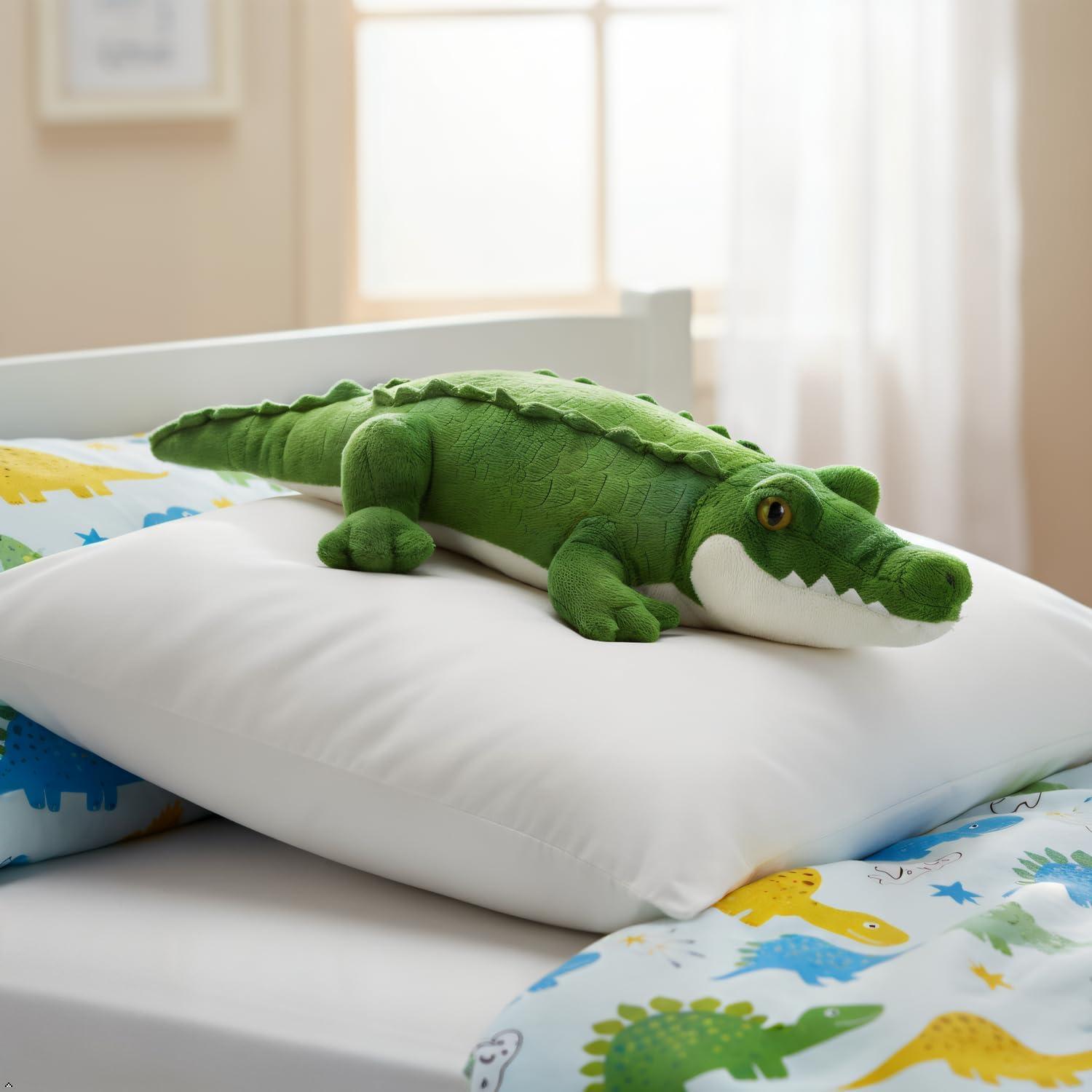 image:imageThe Petting Zoo Crocodile Stuffed Animal Plushie Gifts for Kids Wild Onez Wildlife Animals Crocodile Plush Toy 16 inches