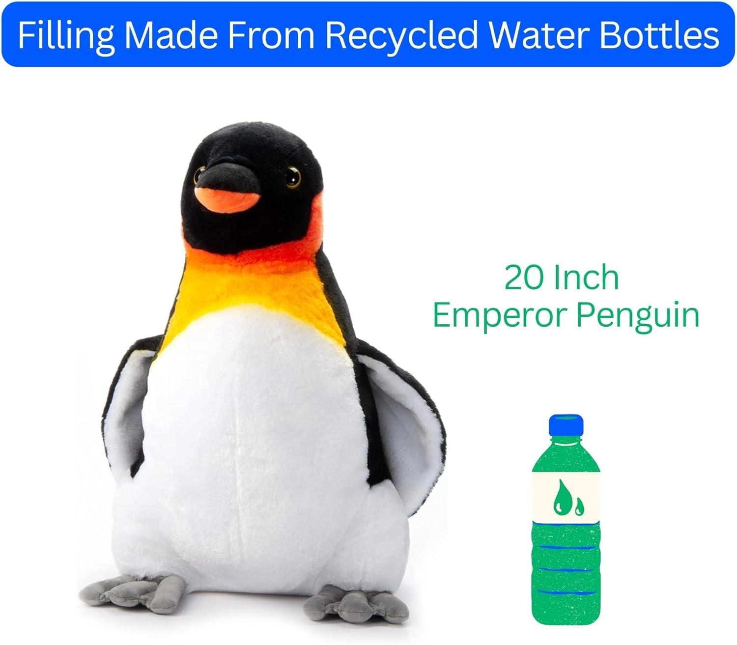 image:imageThe Petting Zoo Emperor Penguin Stuffed Animal Plushie Gifts for Kids Wild Onez Sealife Animals Jumbo Penguin Plush Toy 20 Inches