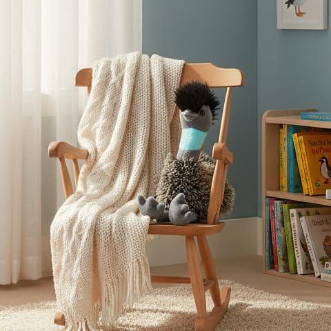 image:imageThe Petting Zoo Emu Stuffed Animal Plushie Gifts for Kids Wild Onez Wildlife Animals Emu Plush Toy 9 inches