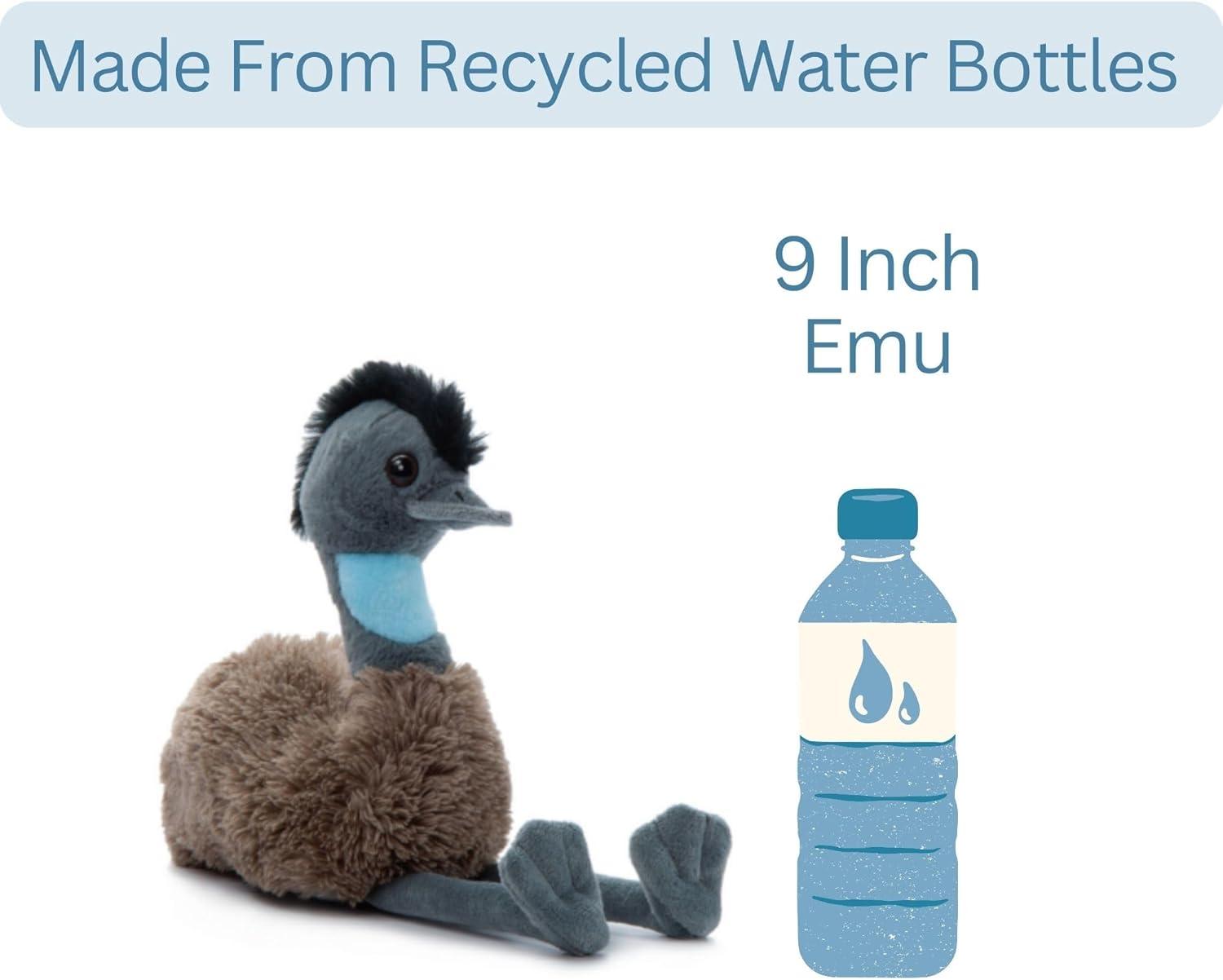 image:imageThe Petting Zoo Emu Stuffed Animal Plushie Gifts for Kids Wild Onez Wildlife Animals Emu Plush Toy 9 inches