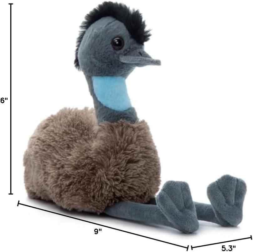 image:imageThe Petting Zoo Emu Stuffed Animal Plushie Gifts for Kids Wild Onez Wildlife Animals Emu Plush Toy 9 inches