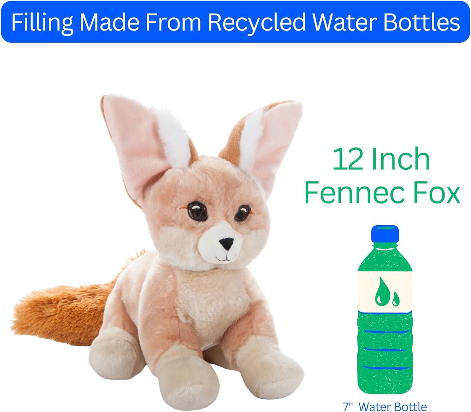 image:imageThe Petting Zoo Fennec Fox Stuffed Animal Plushie Gifts for Kids Earth Keeperz Wildlife Animals Zoologee Brown Fennec Fox Plush Toy 12 inches